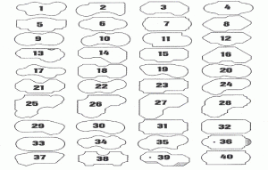 A bunch of different shapes and sizes of labels